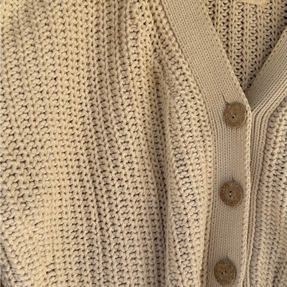 BABAA Women's Cream thick ribbed Knit Sweater - Picture 2 of 5